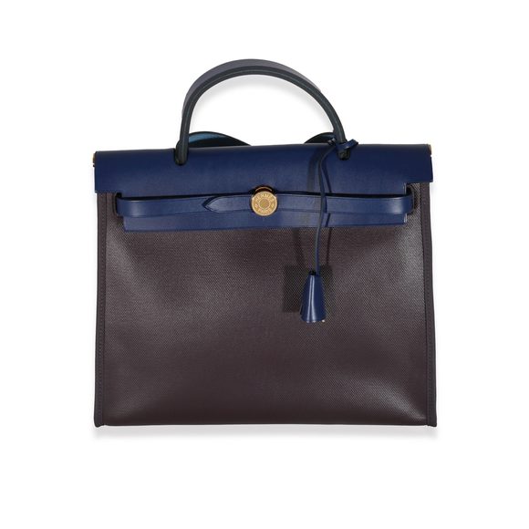 Hermes Encre Ecru Noir Rouge Sellier Herbag Zip 31 PM GHW - Picture 3 of 7